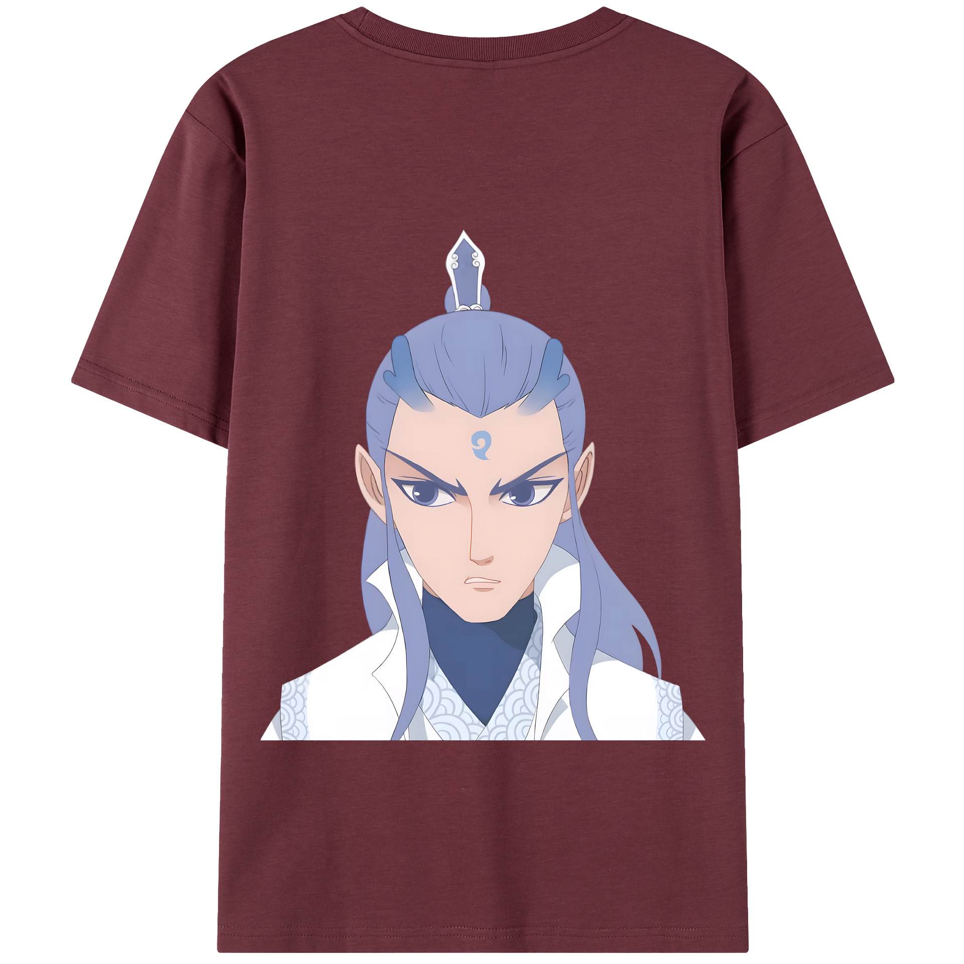 （画像用） Ne Zha 2 ナタ 魔童の大暴れ 綿100％半袖Tシャツ（背面プリント）